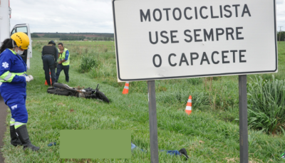 Imagem da notícia Motociclista morre ao colidir contra placa na MS-306 próximo a Cassilândia